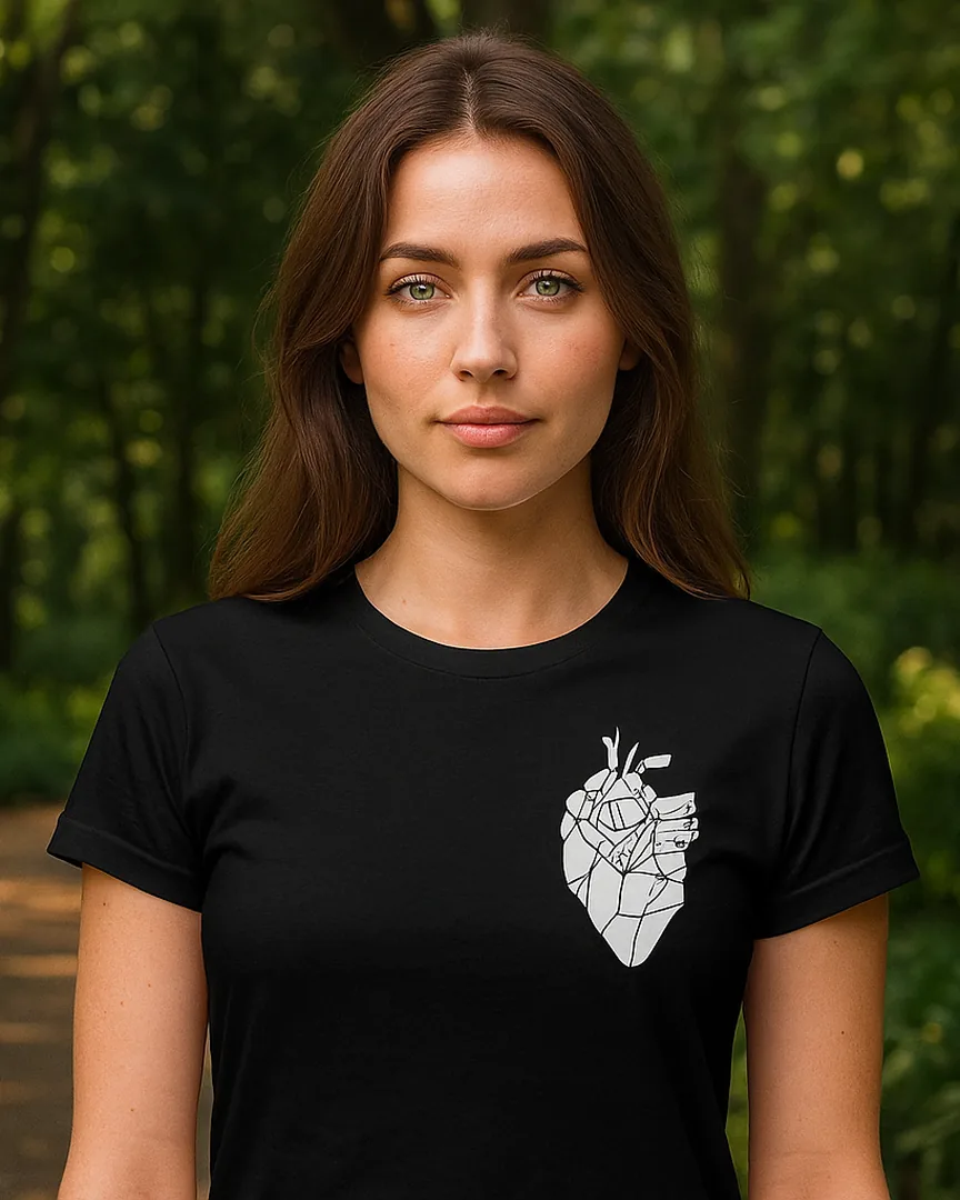 Camiseta Corazón Anatómico color Negro
