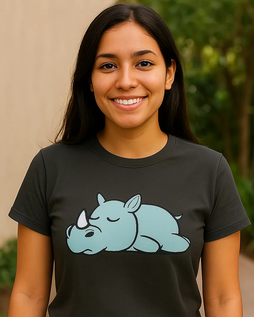 Camiseta Rinoceronte Dormilón color Gris Jaspe