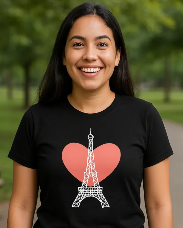 Camiseta París Torre Eiffel color Negro