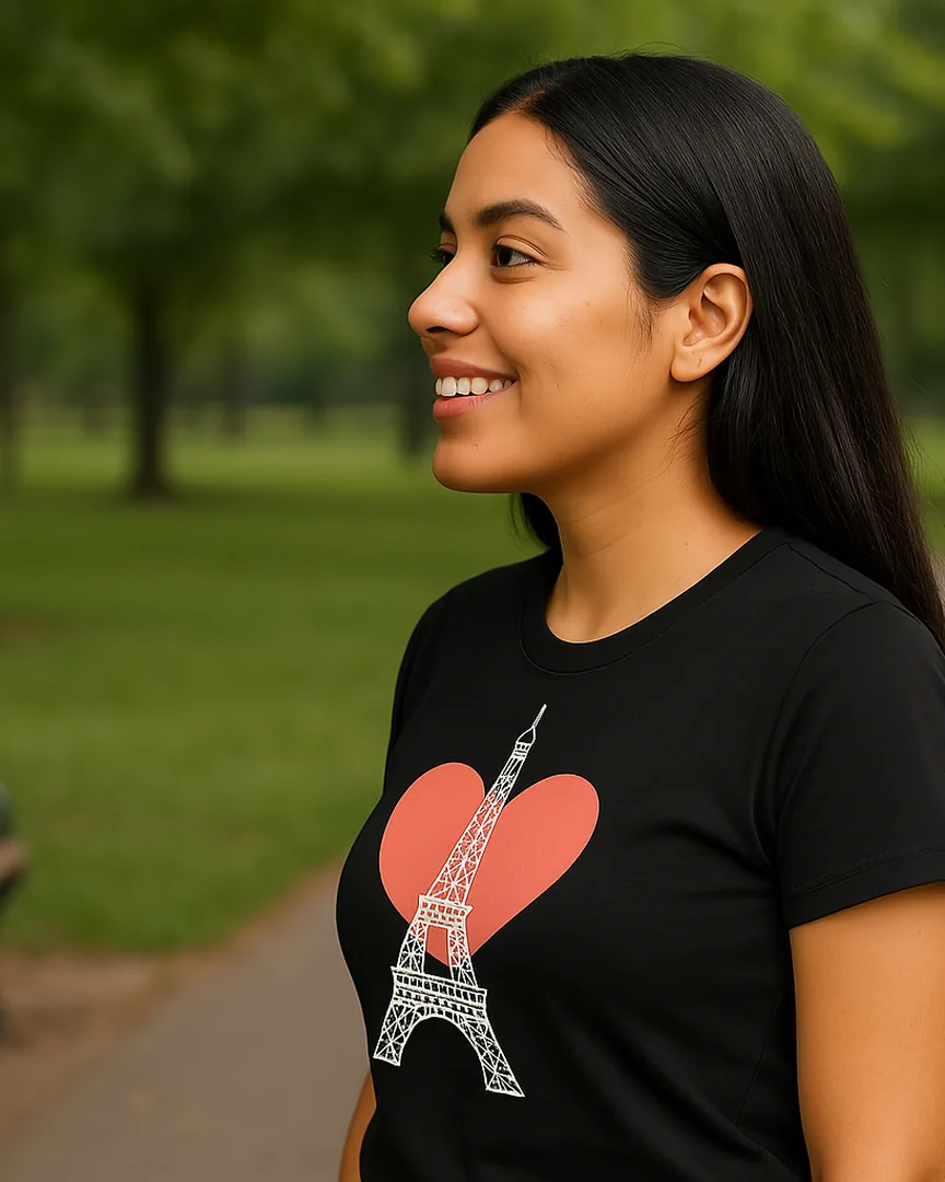 Camiseta París Torre Eiffel color Negro