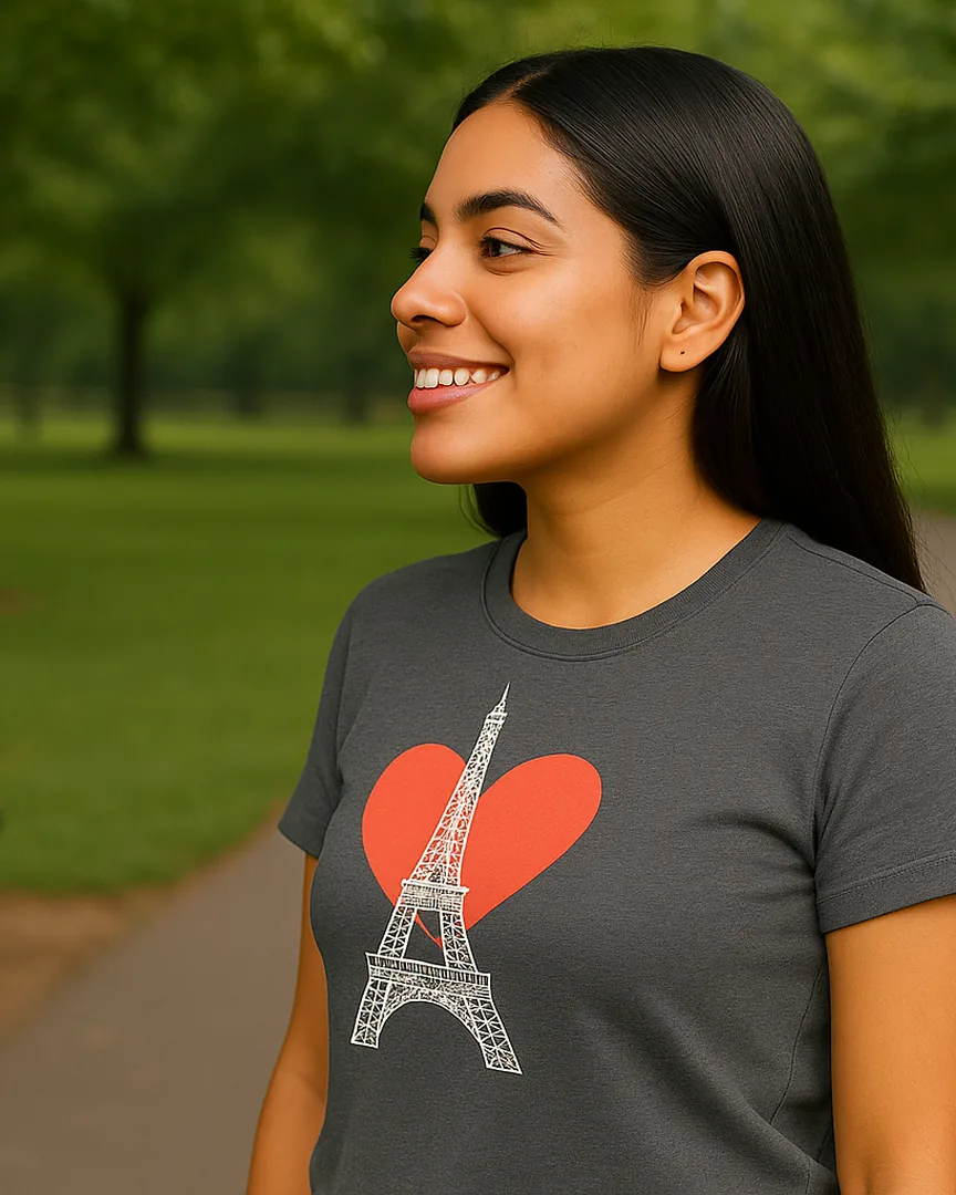 Camiseta París Torre Eiffel color Gris Jaspe
