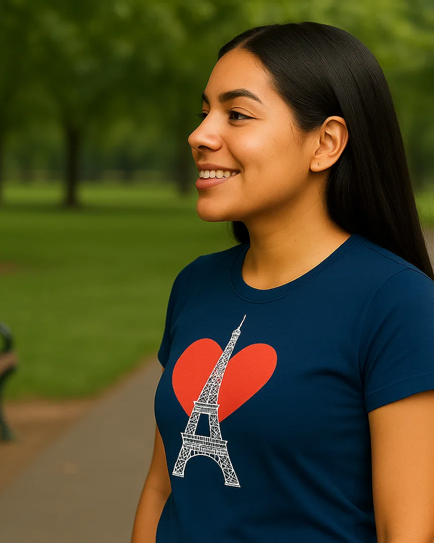 Camiseta París Torre Eiffel color Azul Turqui