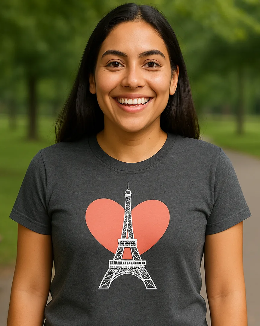 Camiseta París Torre Eiffel color Gris Jaspe