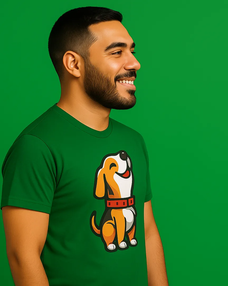 Camiseta Perrito Feliz color Verde Cali